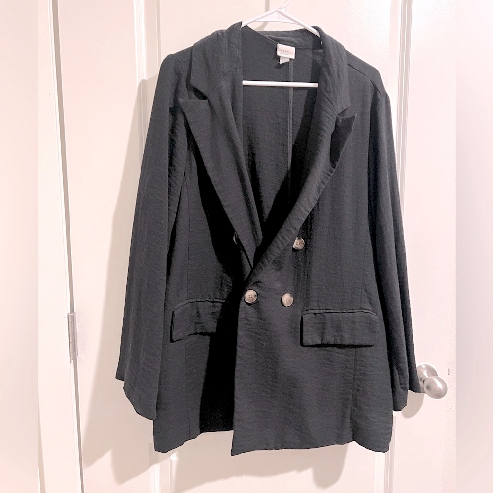 A New Day Black Linen Blazer